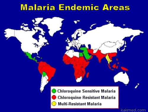 Карта малярии