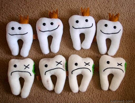 здоровые и больные зубы