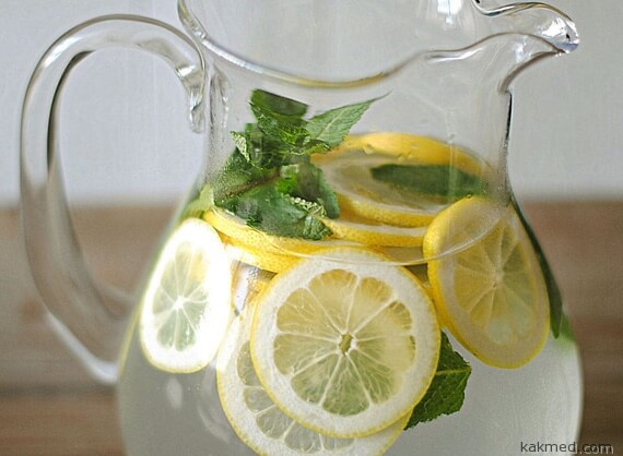 лимонная вода с мятой